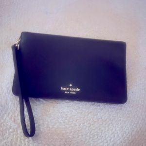 Women’s black wristlet card holder billfold